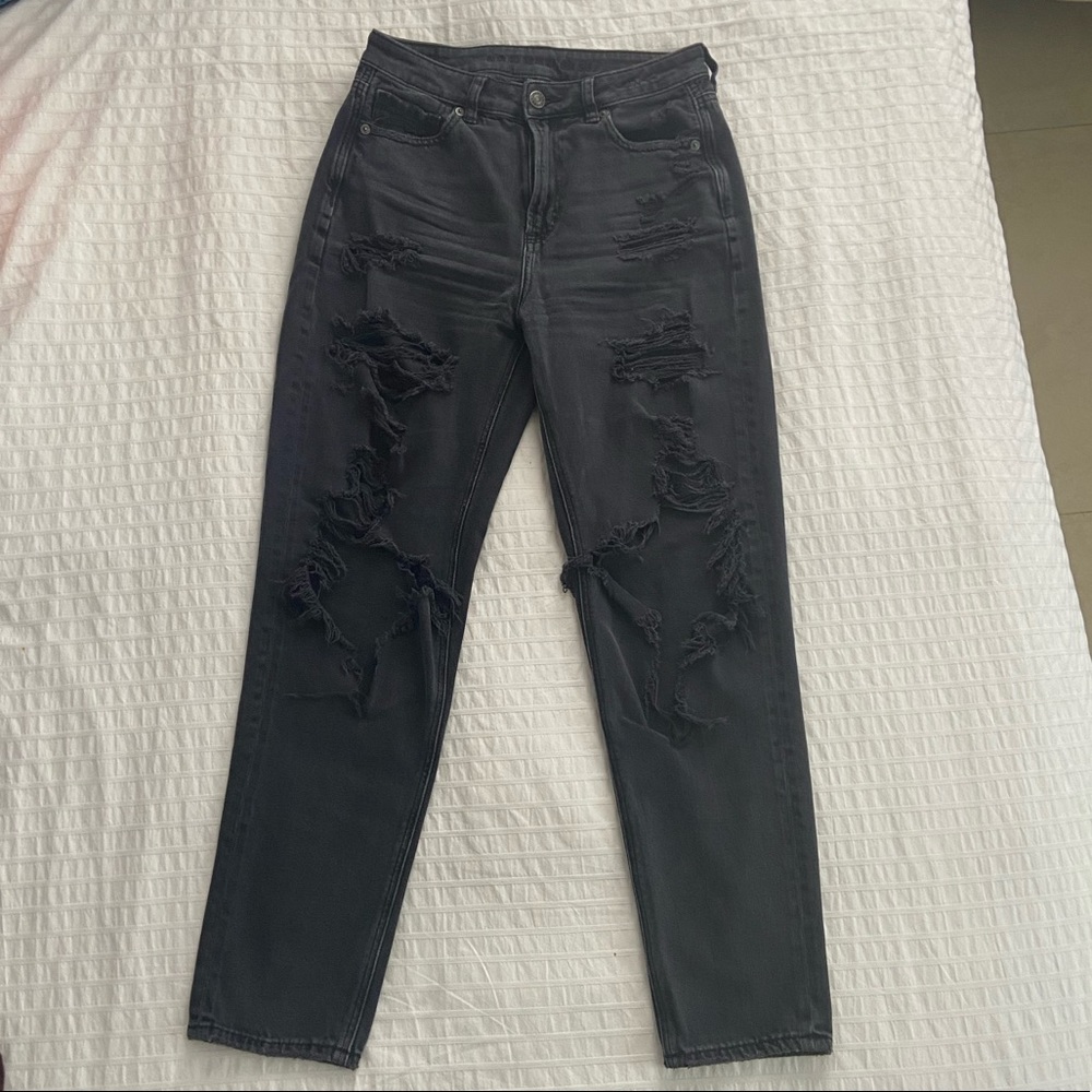 American Eagle, Black ripped jeans, Size 4